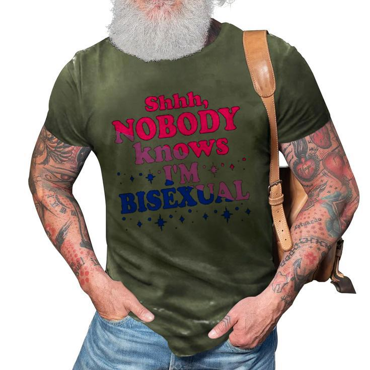 Shhh Nobody Knows Im Bisexual Lgbt Pride 3D Print Casual Tshirt