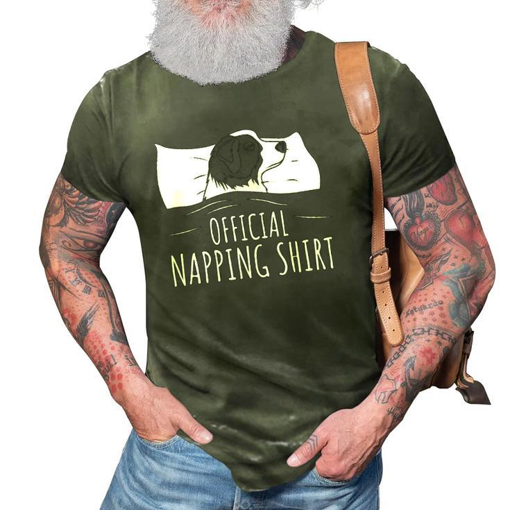 Sleeping Border Collie Official Napping 3D Print Casual Tshirt