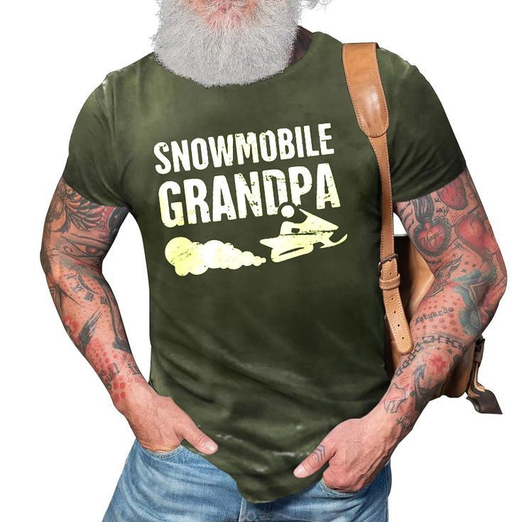 Snowmobile Grandpa Snowmobile Snowmobiling Lover 3D Print Casual Tshirt