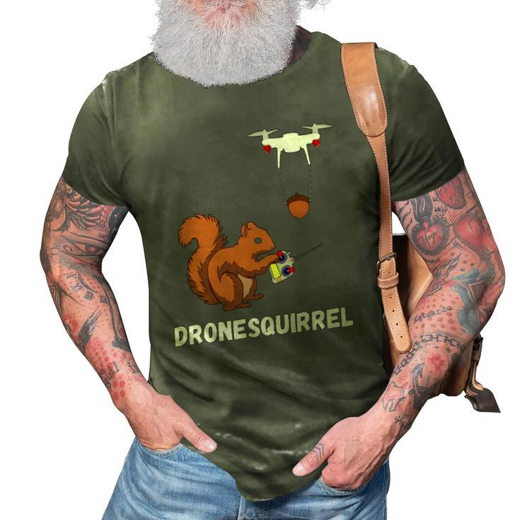 Squirrel Drone Pilot Quadcopter Operators Rodent Fpv Drones  3D Print Casual Tshirt