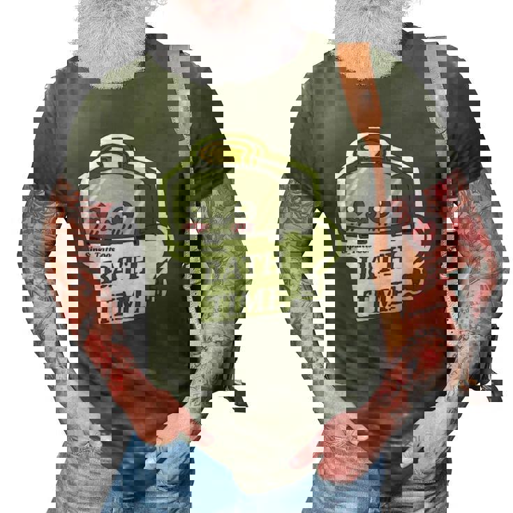 Stips Tattoos Bath Time Toaster 3D Print Casual Tshirt