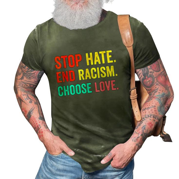 Strong Buffalo Usa Pray For Buffalo Stop Hate End Racism Choose Love 3D Print Casual Tshirt
