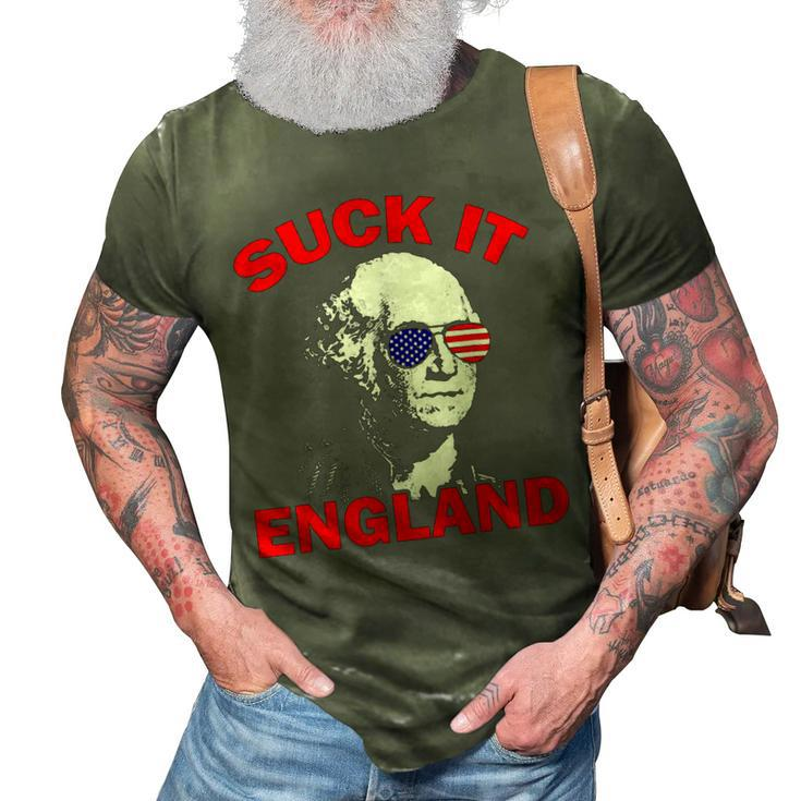 Suck It England Funny 4Th Of July Patriotic  3D Print Casual Tshirt