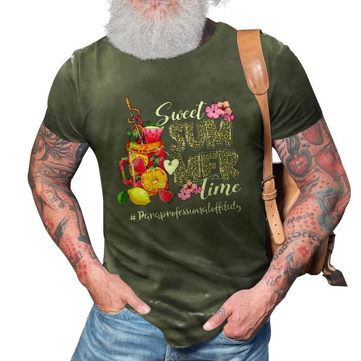 Sweet Summer Time Para Off Duty Summer Gifts 3D Print Casual Tshirt