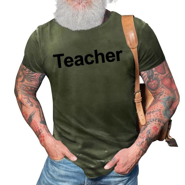 Teacher Text  V2 3D Print Casual Tshirt