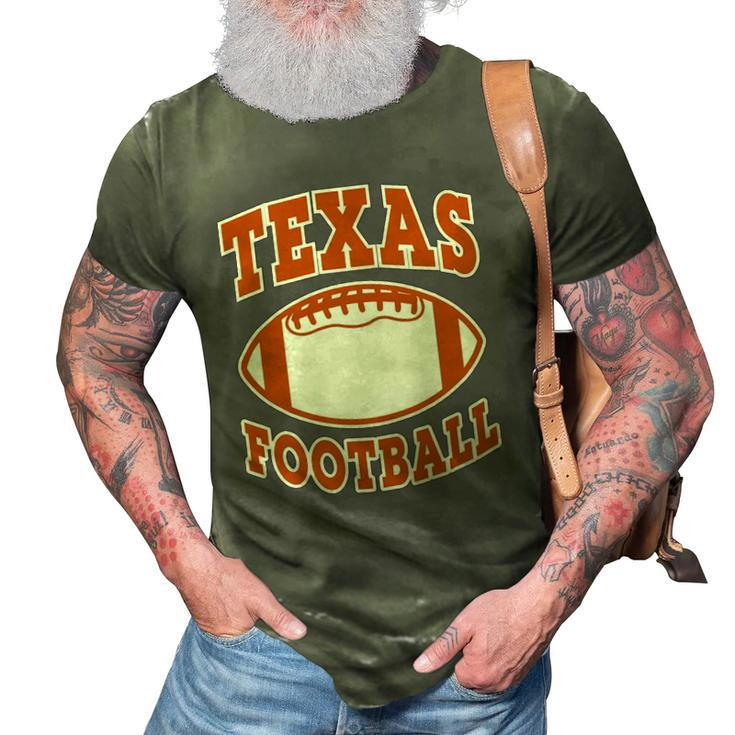 Texas Football Football Ball Sport Lover 3D Print Casual Tshirt