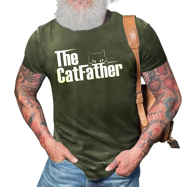 The Catfather Funny Cute Cat Father 3D Print Casual Tshirt