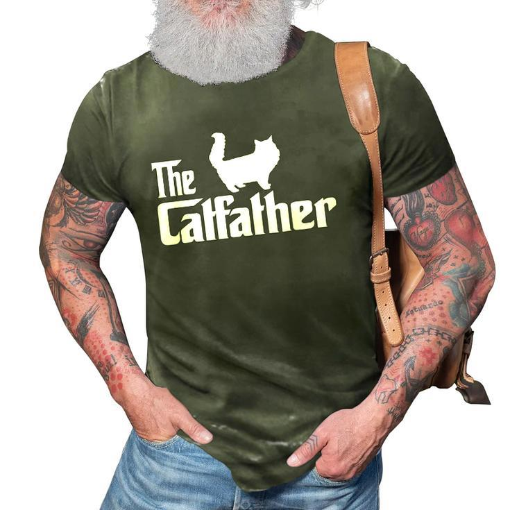 The Catfather Persian Cat Lover Funny Father Cat Dad 3D Print Casual Tshirt
