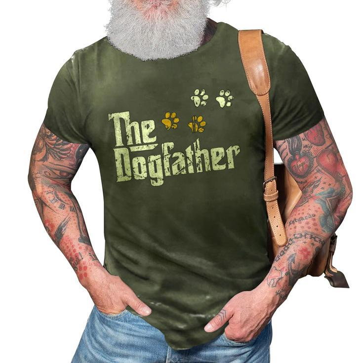 The Dogfather Dad Fathers Day Gift Cute Idea 3D Print Casual Tshirt