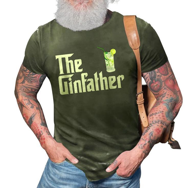 The Gin Father Funny Gin And Tonic Gifts Classic 3D Print Casual Tshirt