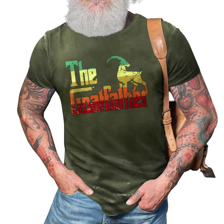 The Goatfather Gift Idea For A Goat Lover And Animal Lover 3D Print Casual Tshirt
