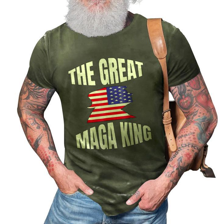 The Great Maga King Patriotic Donald Trump 3D Print Casual Tshirt