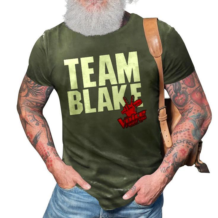 The Voice Blake Team  3D Print Casual Tshirt