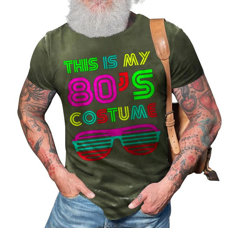 This Is My 80S Costume Retro Halloween Disco Costume  3D Print Casual Tshirt
