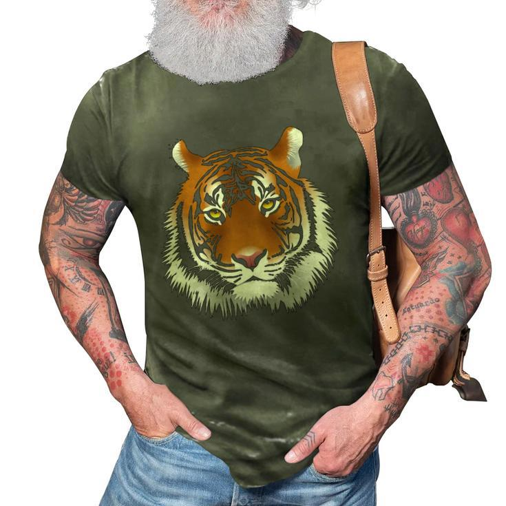 Tiger Face Animal Lover Funny Tigers Zoo Kids Boys Girl 3D Print Casual Tshirt