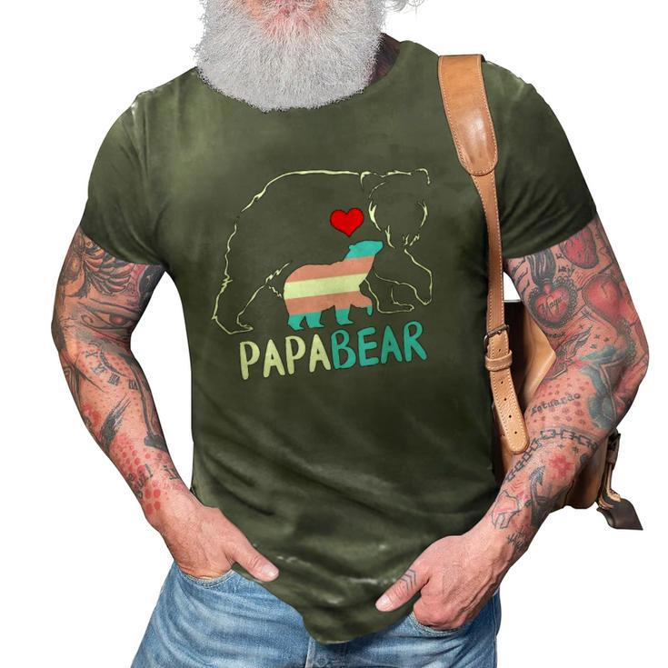 Trans Papa Bear Proud Dad Rainbow Transgender Fathers Day 3D Print Casual Tshirt