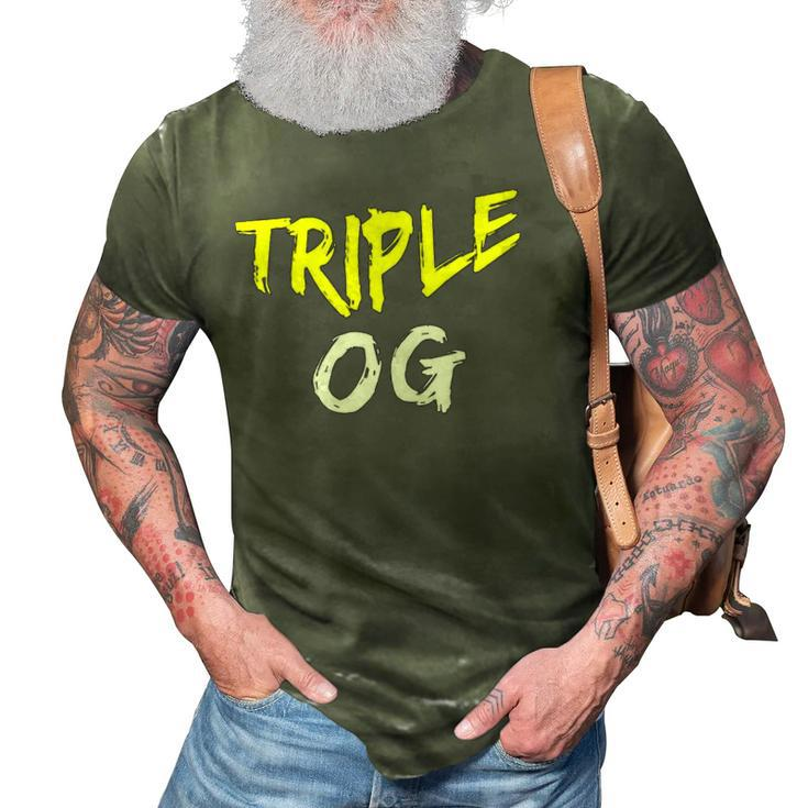Triple Og Popular Hip Hop Urban Quote Original Gangster 3D Print Casual Tshirt