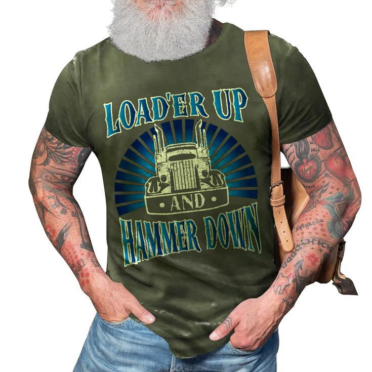 Trucker - 18 Wheeler Freighter Truck Driver  3D Print Casual Tshirt