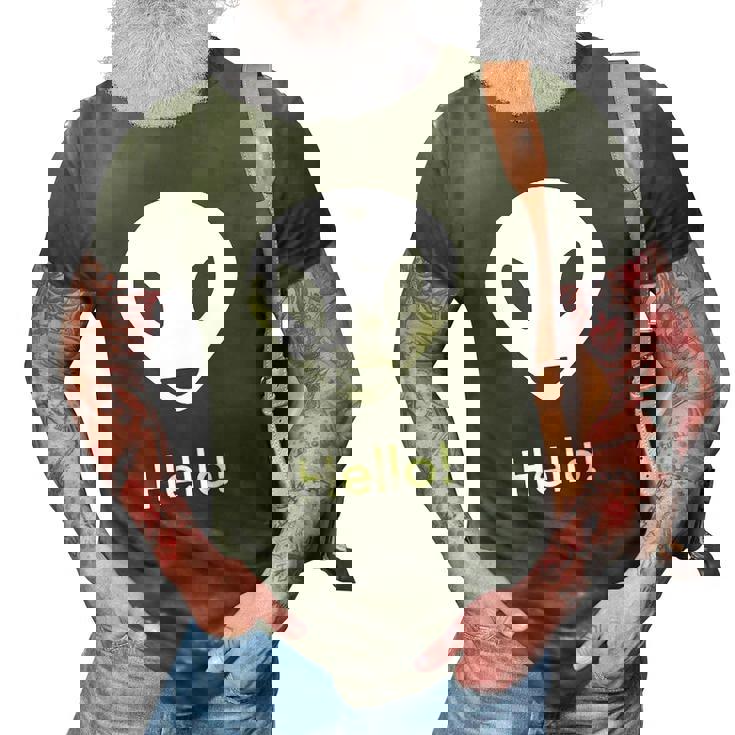 Ufo Alien Hello Science Fiction Lover 3D Print Casual Tshirt