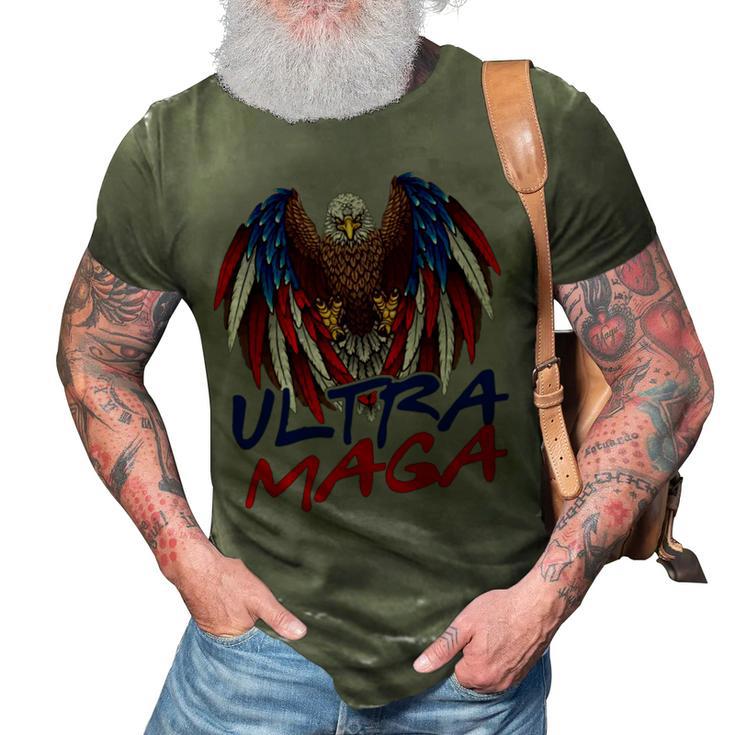 Ultra Maga Eagle Make America Great Aga 3D Print Casual Tshirt