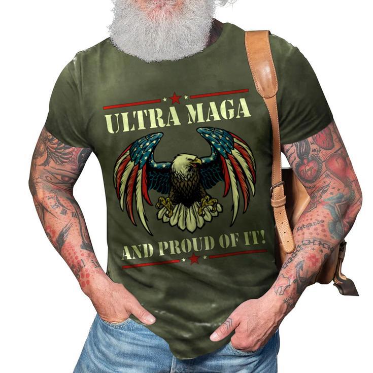 Ultra Maga Eagle Vintage  3D Print Casual Tshirt