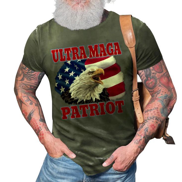 Ultra Maga Patriot  American Eagle  Us Flag 3D Print Casual Tshirt