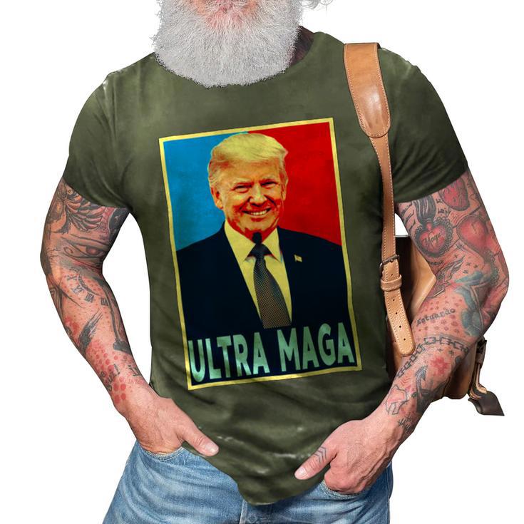 Ultra Maga President Donald Trump Gift 3D Print Casual Tshirt