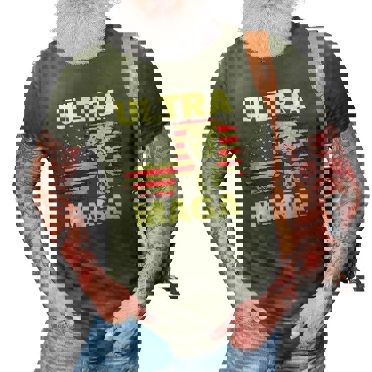 Ultra Maga Proud Ultra-Maga Usa Flag 3D Print Casual Tshirt