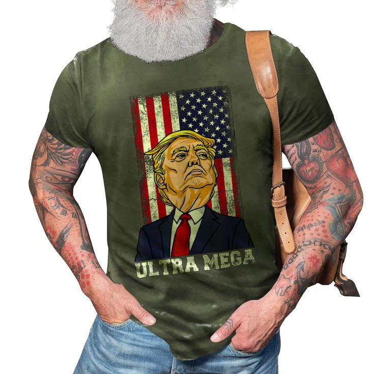 Ultra Maga Shirt Funny Anti Biden Us Flag 3D Print Casual Tshirt