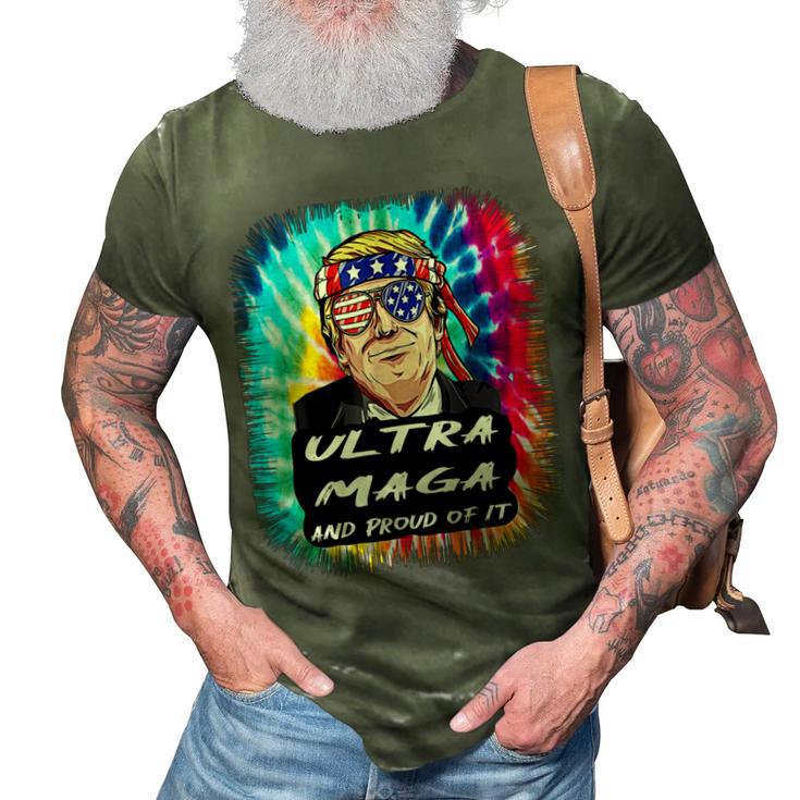 Ultra Maga Trump America Fun Tie Dye  3D Print Casual Tshirt