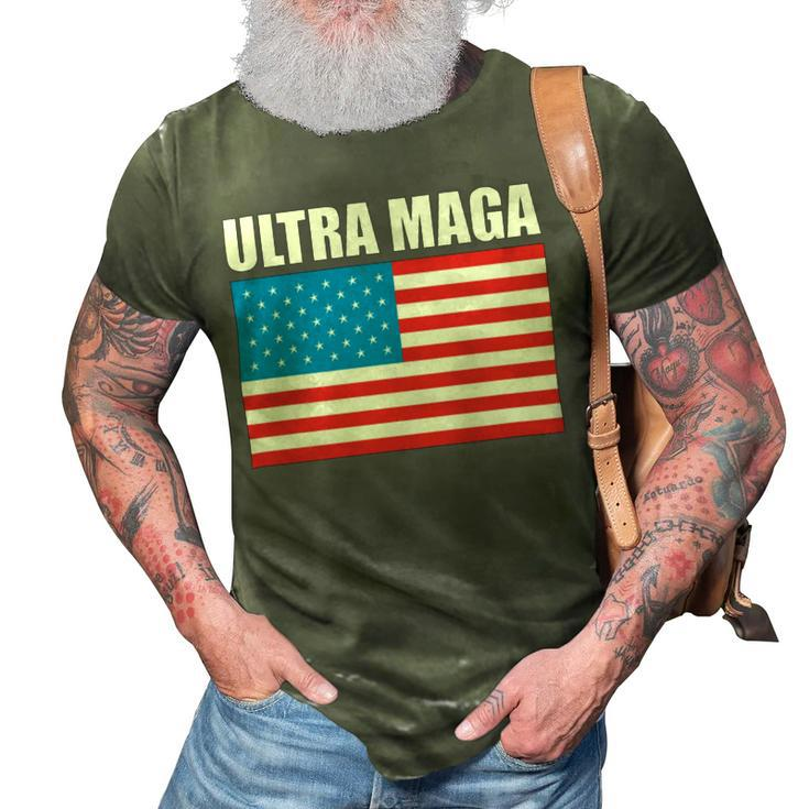 Ultra Maga Us Flag 3D Print Casual Tshirt