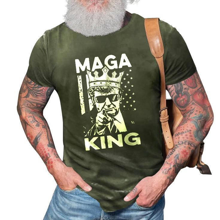 Ultra Maga Us Flag Donald Trump The Great Maga King  3D Print Casual Tshirt