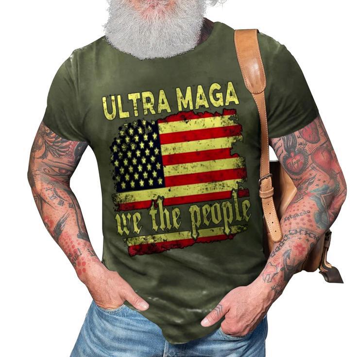 Ultra Maga We The People Vintage 3D Print Casual Tshirt