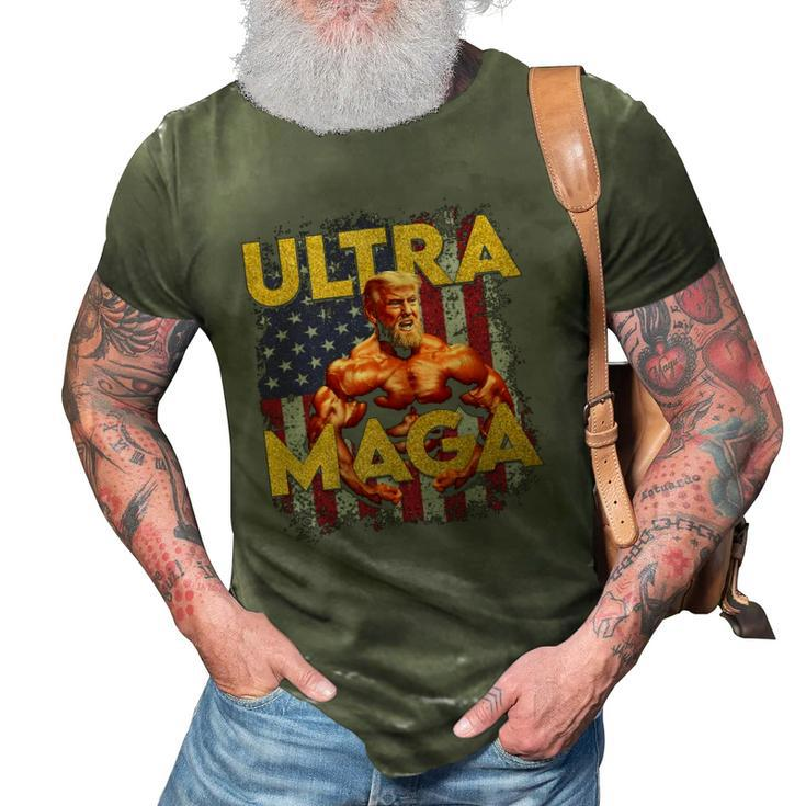 Ultra Mega Proud Ultra Maga Trump 2024 Gift 3D Print Casual Tshirt