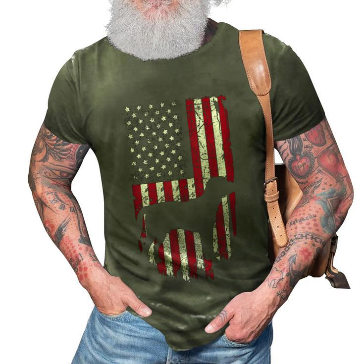Us Beagle Dog Mom Dad Usa  4Th Of July American Flag  3D Print Casual Tshirt
