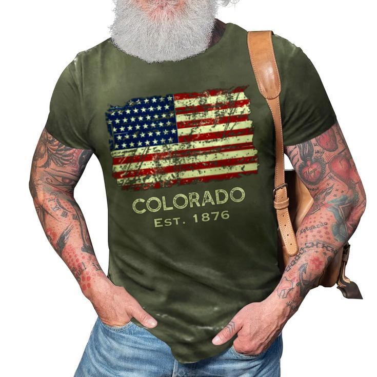 Usa Flag 4Th Of July Colorado   3D Print Casual Tshirt