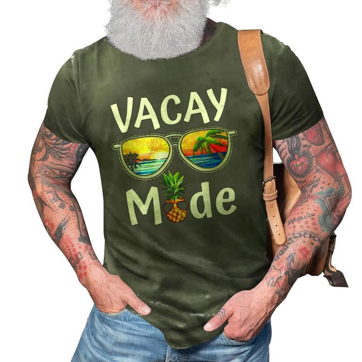 Vacay Mode Family Vacation Summer Sunglasses Beach Pineapple 3D Print Casual Tshirt