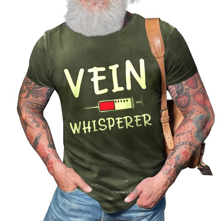 Vein Whisperer Phlebotomist Phlebotomy Kit Funny Nursery 3D Print Casual Tshirt