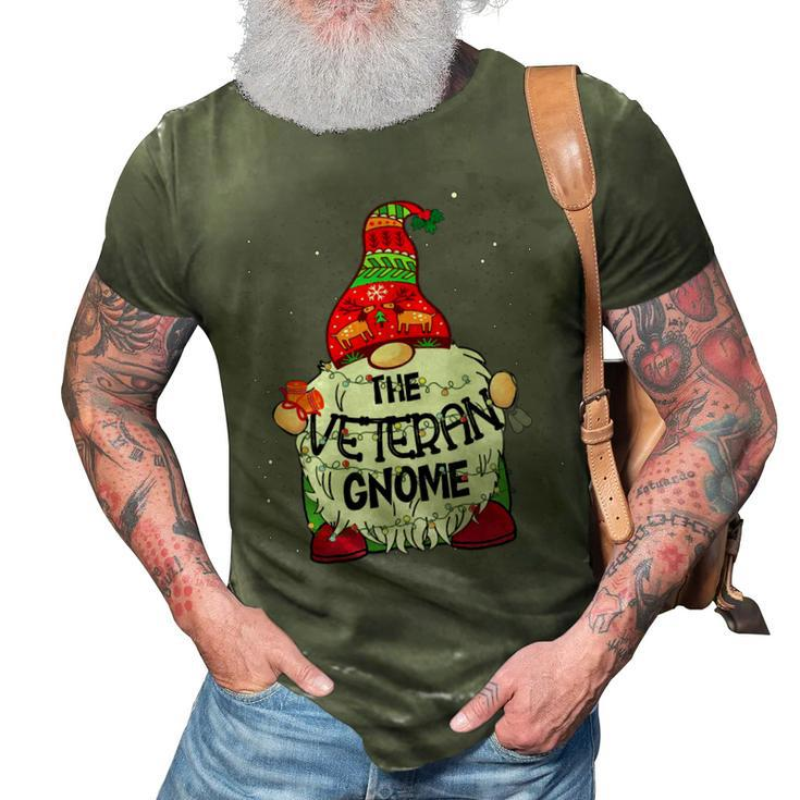Veteran Gnome Christmas Tree Light T-Shirt 3D Print Casual Tshirt