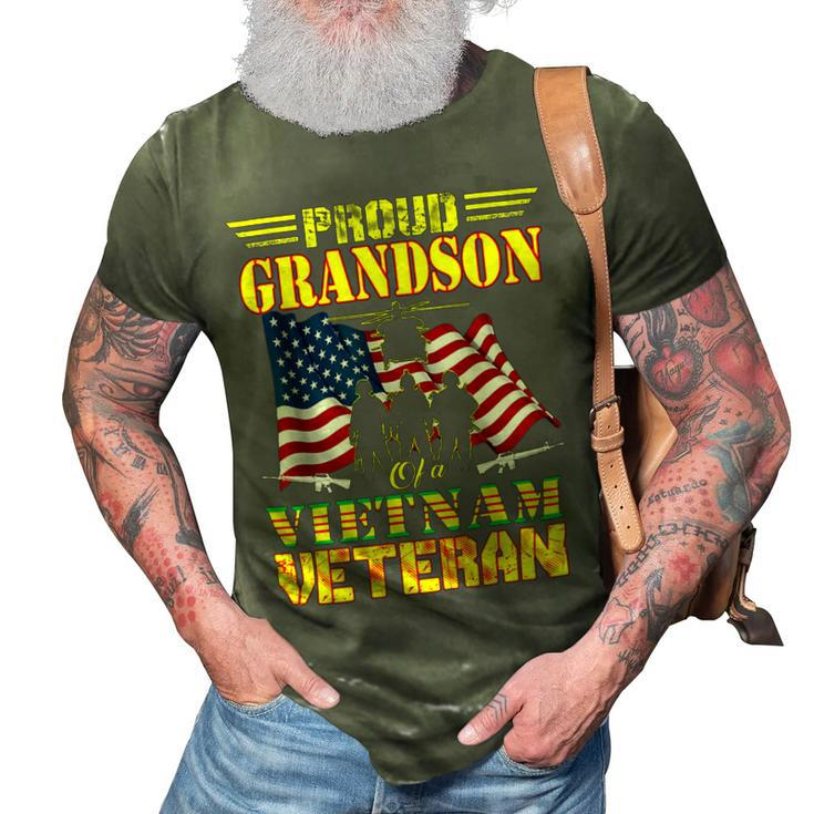 Veteran Veterans Day Proud Grandson Of A Vietnam Veteran For 142 Navy Soldier Army Military 3D Print Casual Tshirt