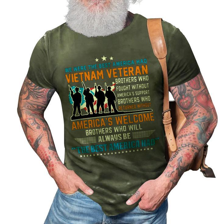 Veteran Veterans Day Vietnam Veteran Best America Had Proud Military Veteran 63 Navy Soldier Army Military 3D Print Casual Tshirt