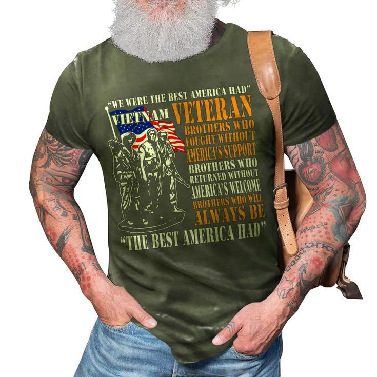 Veteran Veterans Day We Were The Best America Had Vietnam Veteran 155 Navy Soldier Army Military 3D Print Casual Tshirt