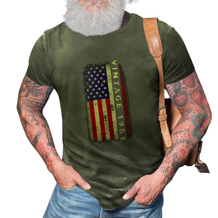 Vintage 1951 Cool 71 Years Old Bday 71St Birthday Men Women  3D Print Casual Tshirt