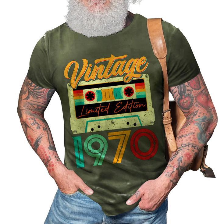 Vintage 1970 Awesome 52 Years Old Retro 52Nd Birthday Bday  3D Print Casual Tshirt