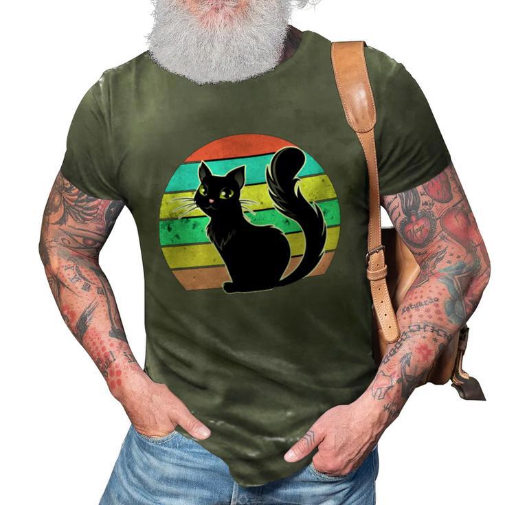 Vintage Black Cat Lover 307 Shirt 3D Print Casual Tshirt