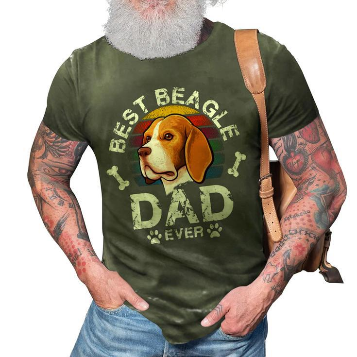 Vintage Distressed Best Lovers Dad 180 Beagle Dog 3D Print Casual Tshirt