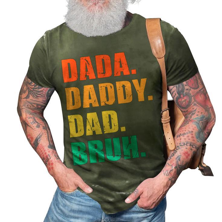 Vintage Retro Fathers Day Outfit Dada Daddy Dad Bruh 8 Shirt 3D Print Casual Tshirt