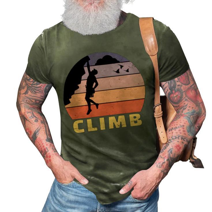 Vintage Retro Rock Climber 174 Shirt 3D Print Casual Tshirt