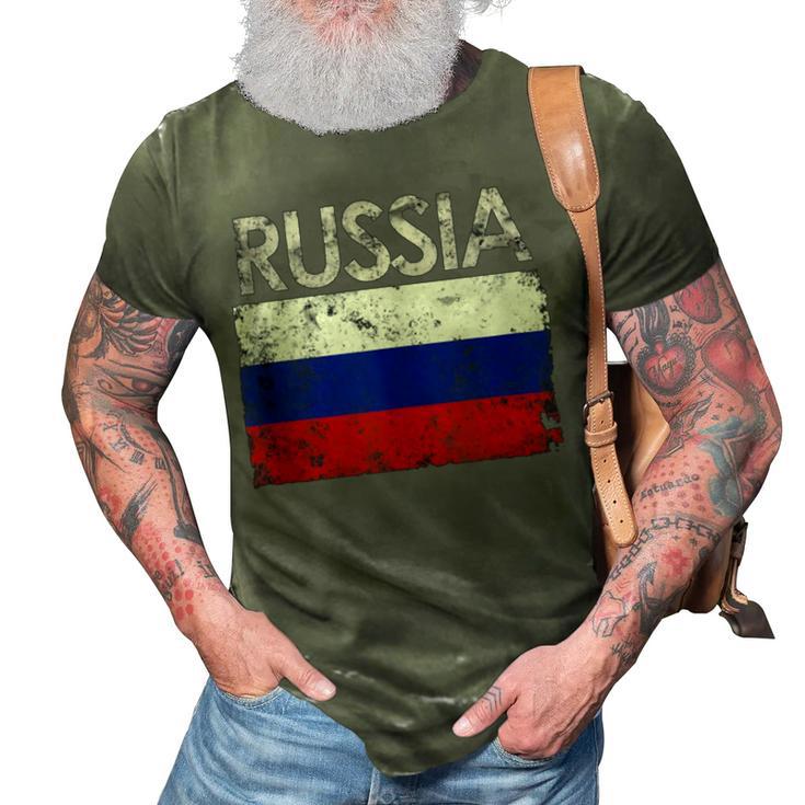 Vintage Russia Russian Flag Pride  500 Trending Shirt 3D Print Casual Tshirt