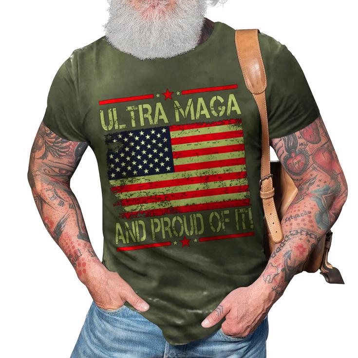 Vintage Ultra Maga And Proud Of It V2 3D Print Casual Tshirt